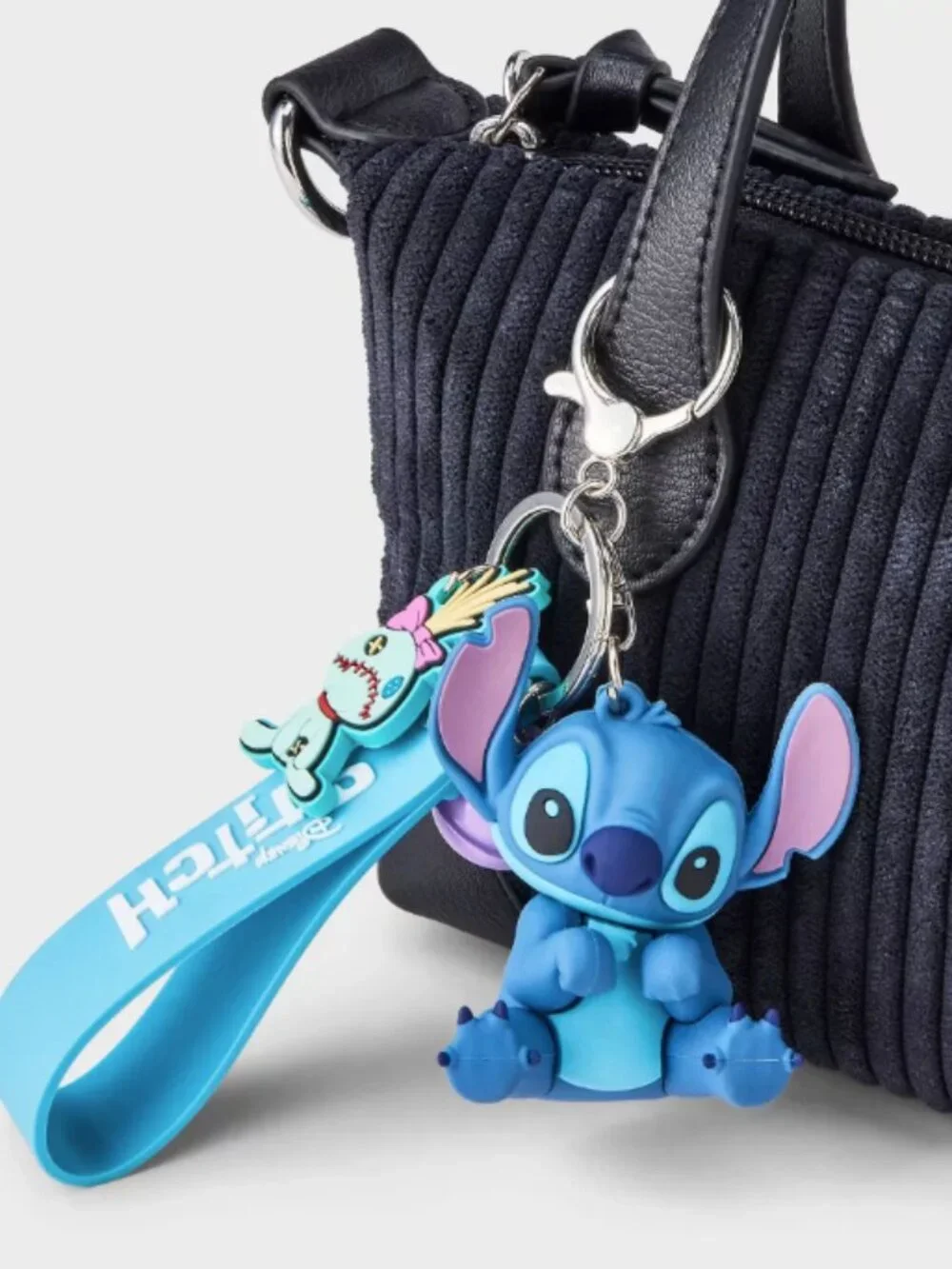 Disney Stitch Keychain Charm with Blue Strap - NWT